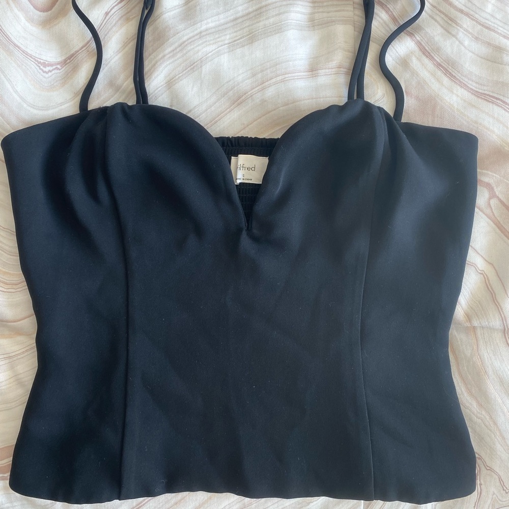 Wilfred Aritzia Novella Black Camisole Top Size S